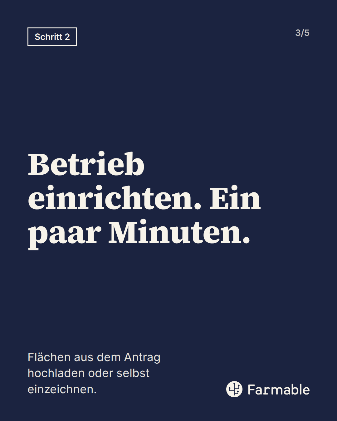 Betrieb in Farmable einrichten
