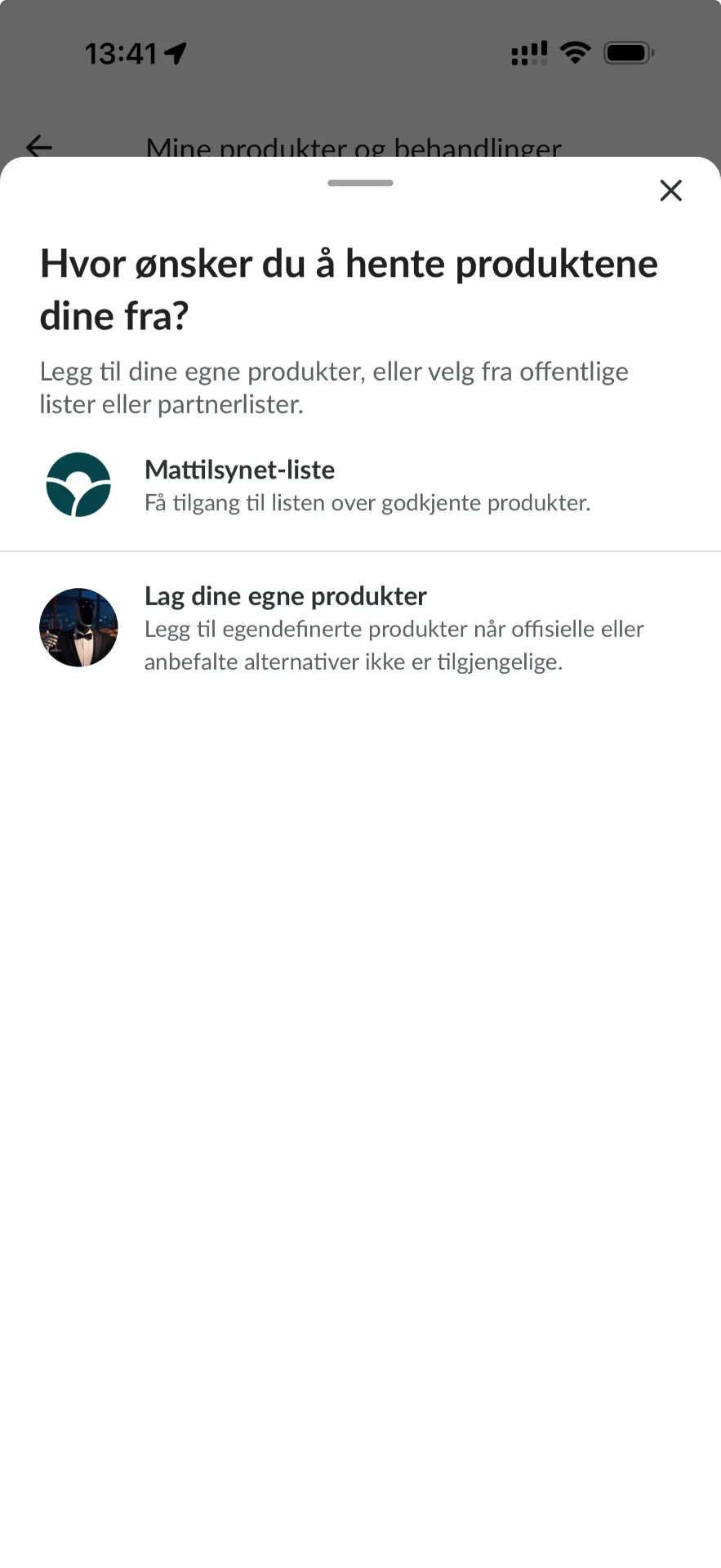 Farmable valg av produktkilde