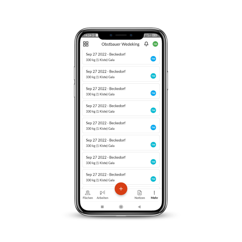 Obstbauer Wedeking Harvest Teams More Efficient Farmable