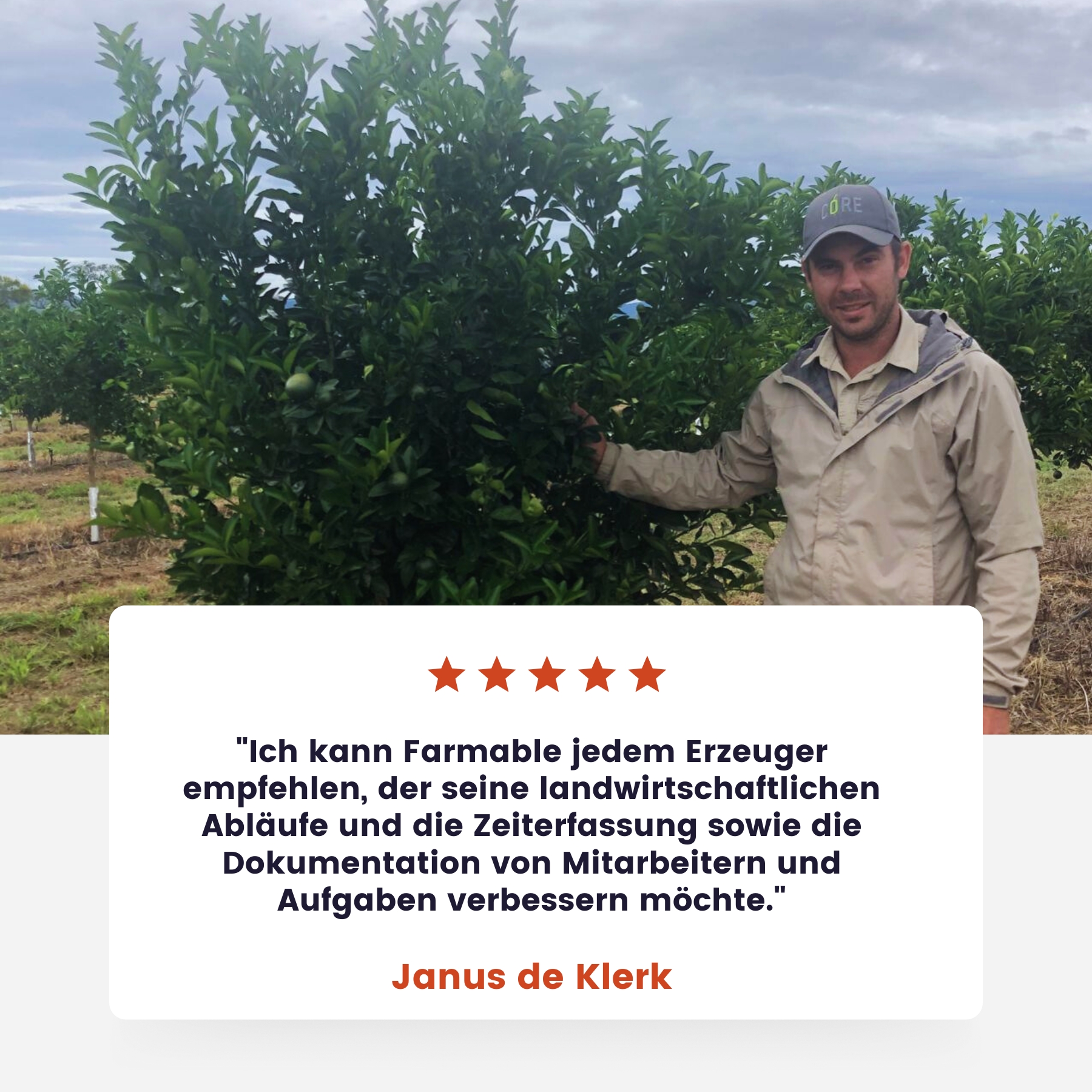 Janus de Klerk - Farmable app ambassador